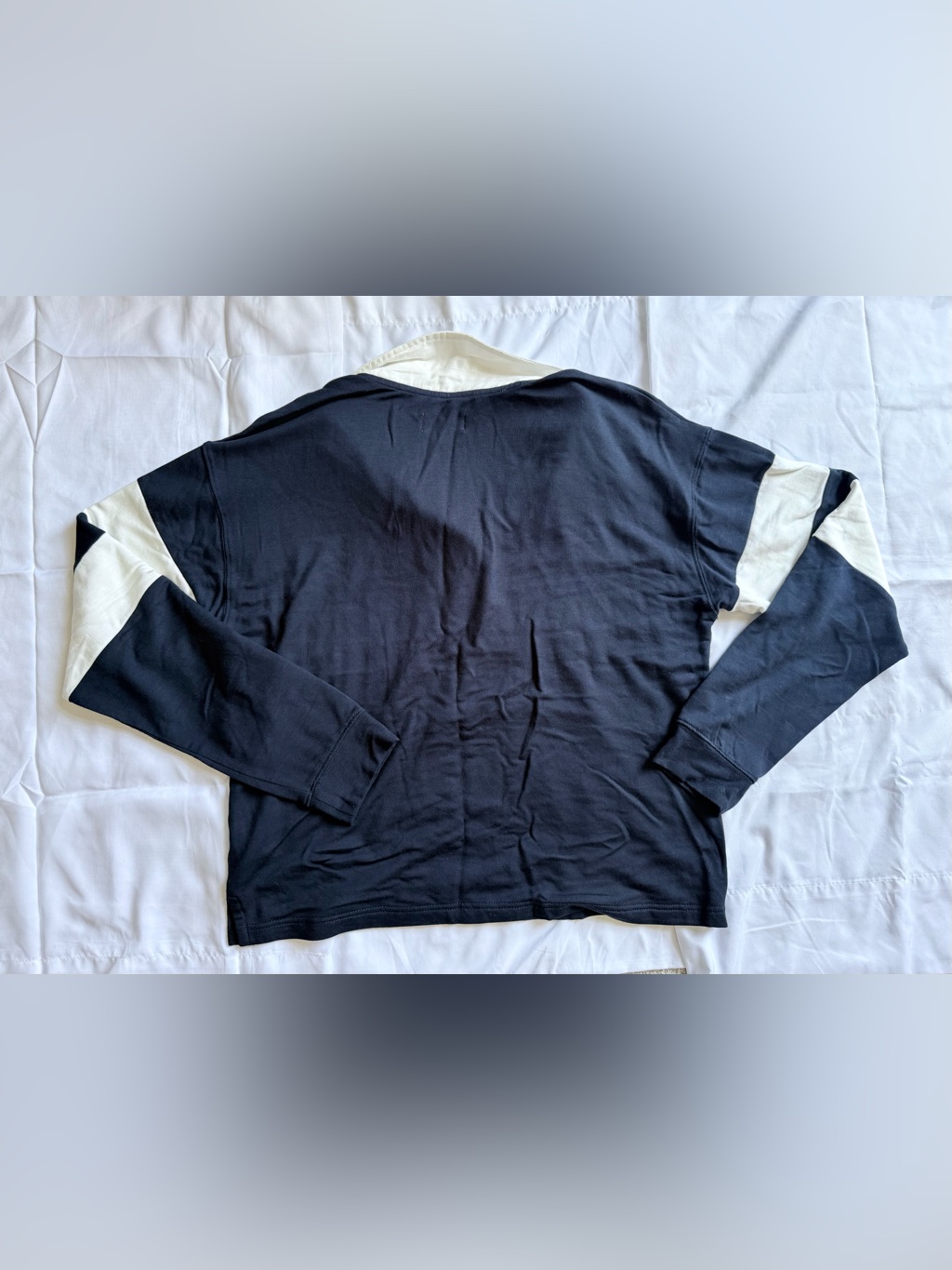 Like New: Thread & Supply Navy With White Contrast Collar Rugby Polo — image 6 of 8
